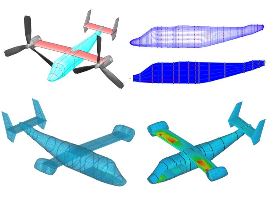 M4 Structures Studio aircraft FEM